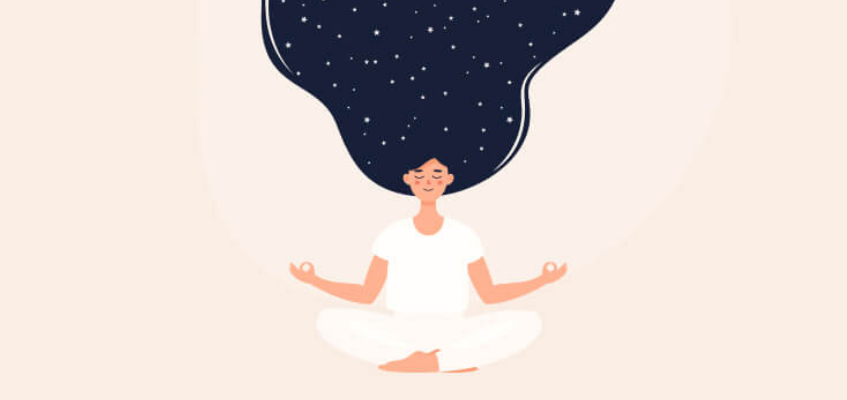 Девушка медитирует